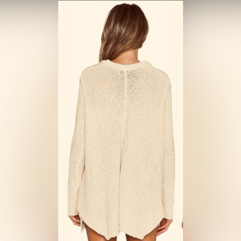 Free People Cream Open-Front Knit Cardigan - Picture 4 of 16